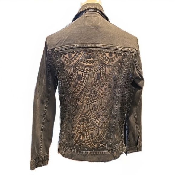 The Unbranded Brand Jackets & Blazers - 236. Women's Brown Patterned Jean Jacket